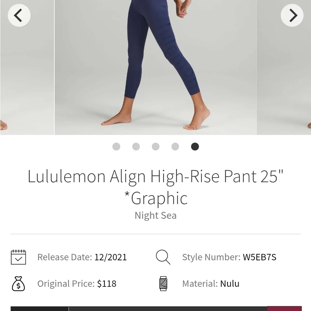 LULULEMON LEGGINGS - Picture 1 of 3